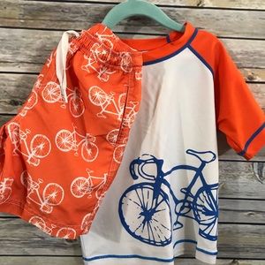 Swim shirt and swim trunks set